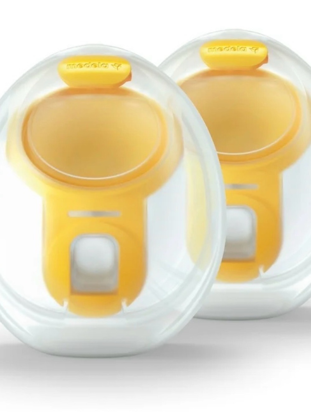 Medela White and Yellow Breast Pump Flange and Tubing Set